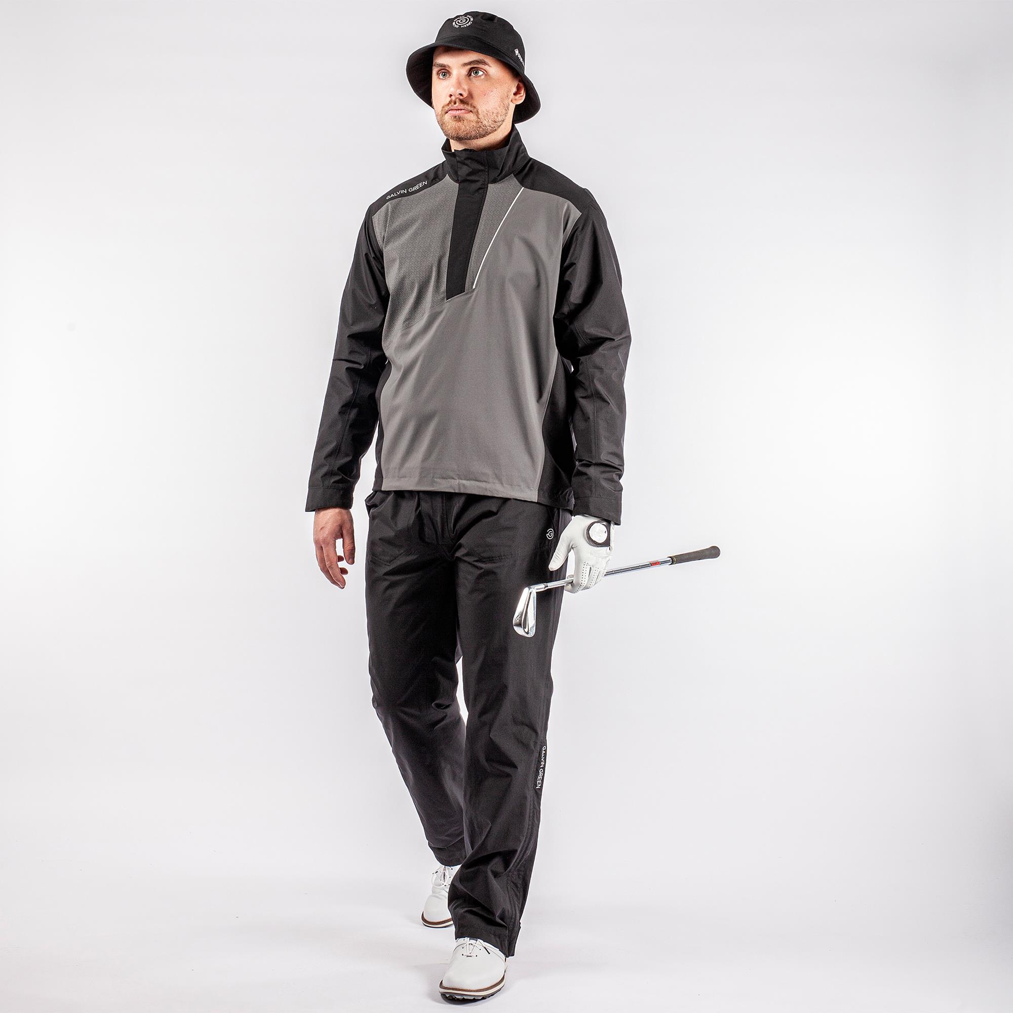 Galvin Green Axley Gore-Tex Mens Waterproof Golf Jacket Black/Forged Iron